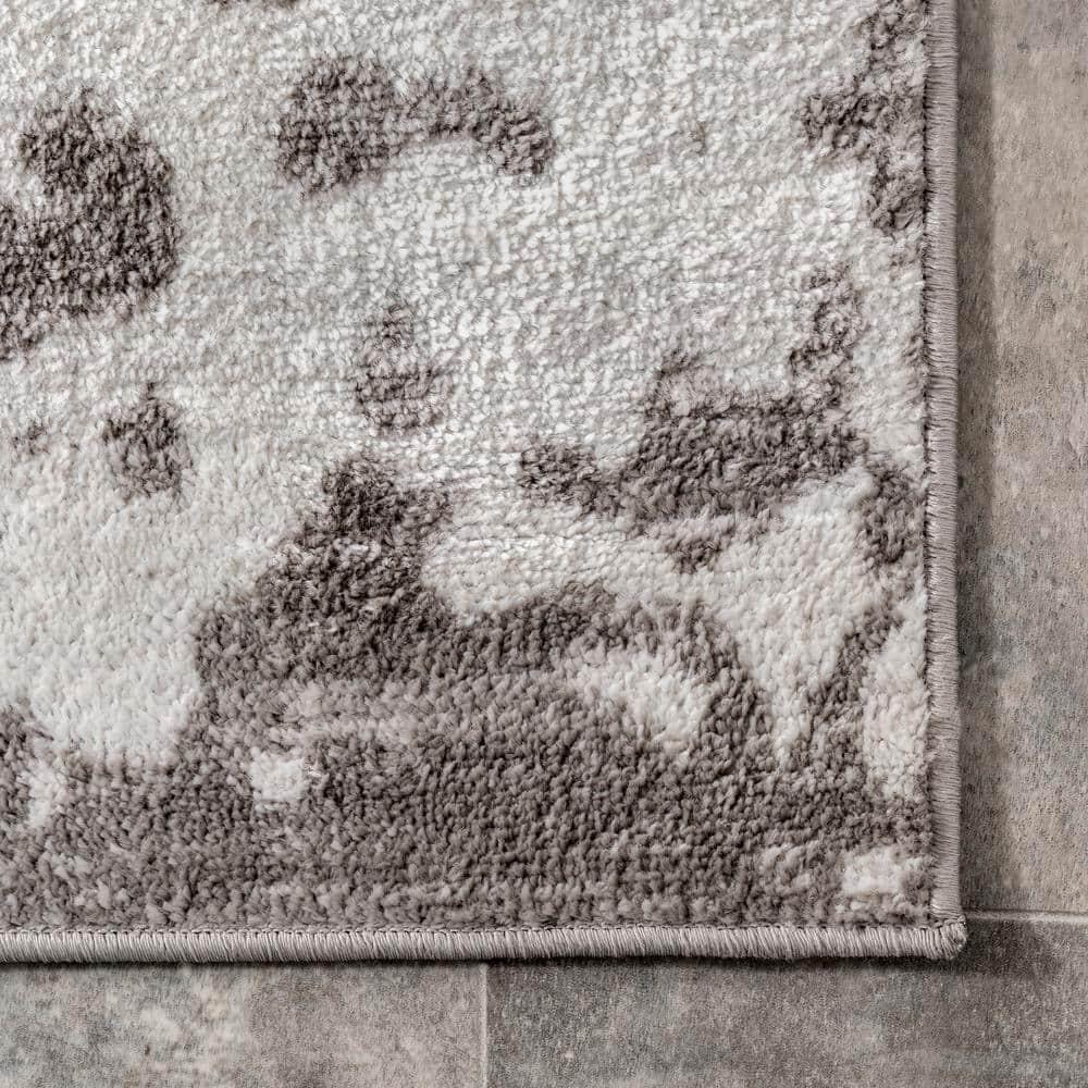 Nuloom Meaghan Abstract 3x5 Accent Indoor Area Rug for Living Room Bedroom Dining Room Entryway Kitchen, Grey/Ivory