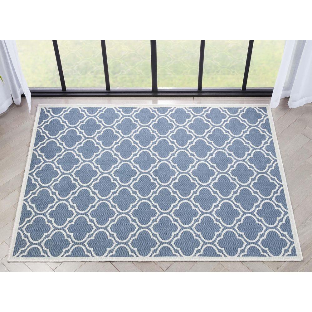 Well Woven Apollo Lattice Modern Moroccan Charcoal Grey 3'3" x 5' Machine Washable Area Rug
