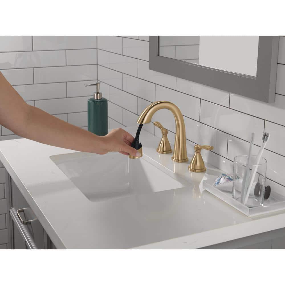 Stryke Widespread Bathroom Faucet with Drain Assembly and DIAMOND™ Seal Technology