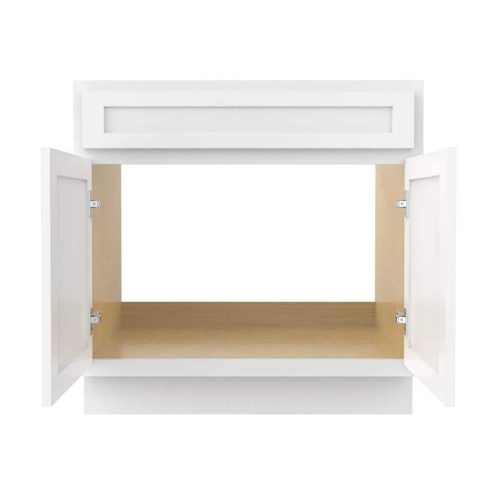 Vanity Art  Vanity Cabinet with Knockdown, White - 39 x 21 x 32.5 in.