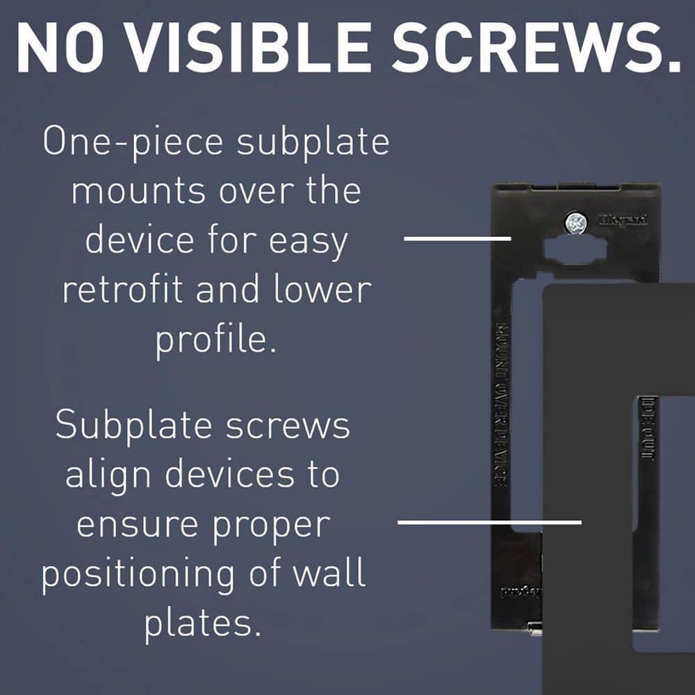 Legrand Radiant 4-Gang Decorator Rocker Screwless Wall Plate