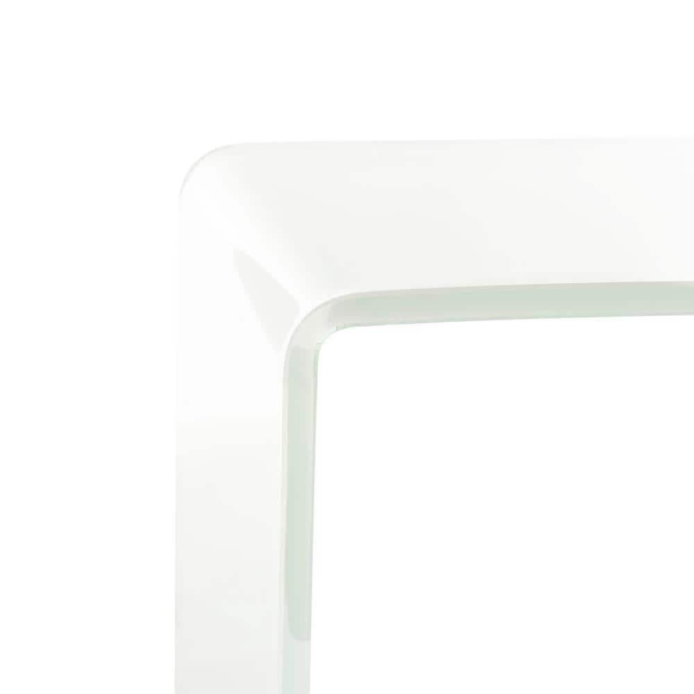 Crysta Ombre Glass Console Table - Clear/White - Safavieh