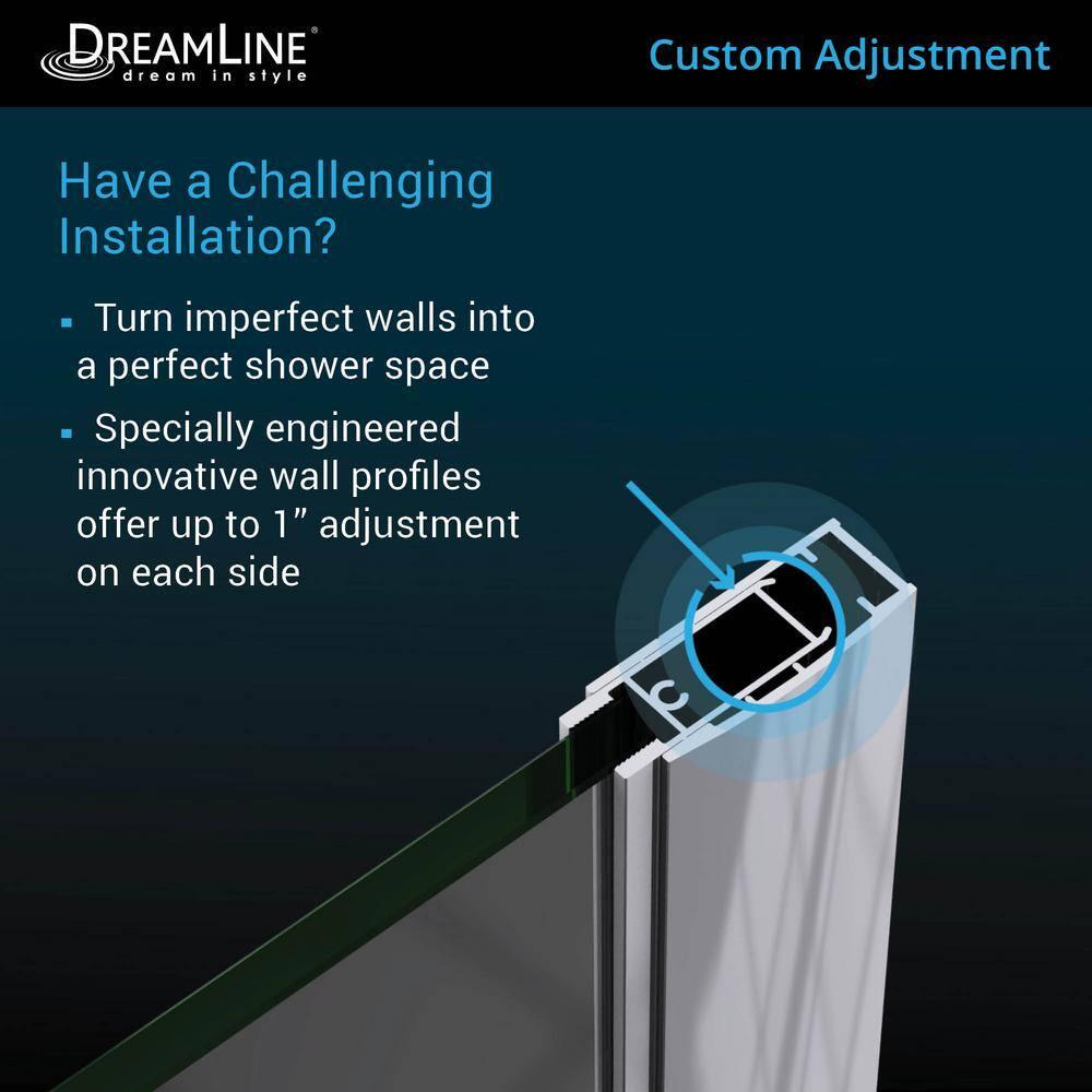 Elegance-LS 57.75" W x 72" H Pivot Frameless Shower Door with ClearMax™ Technology