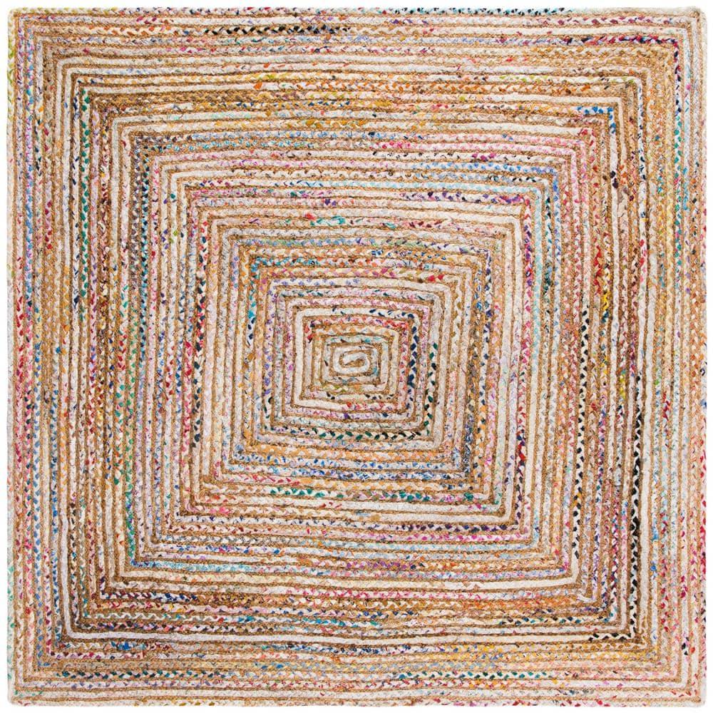 Cape Cod CAP202 Woven Indoor Area Rug - Beige/Multi - 7'x7' - Safavieh
