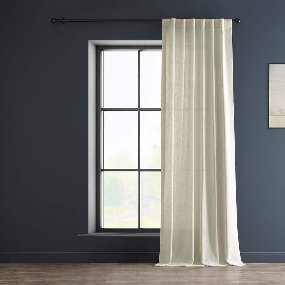 Barley Heavy Faux Linen Curtain (1 Panel), Barley, 50W X 96L
