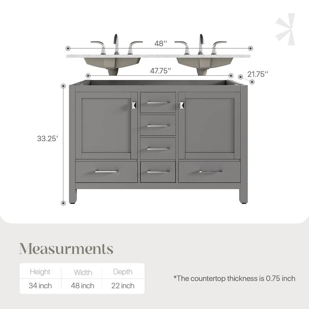 Eviva London 48" Double Bathroom Vanity