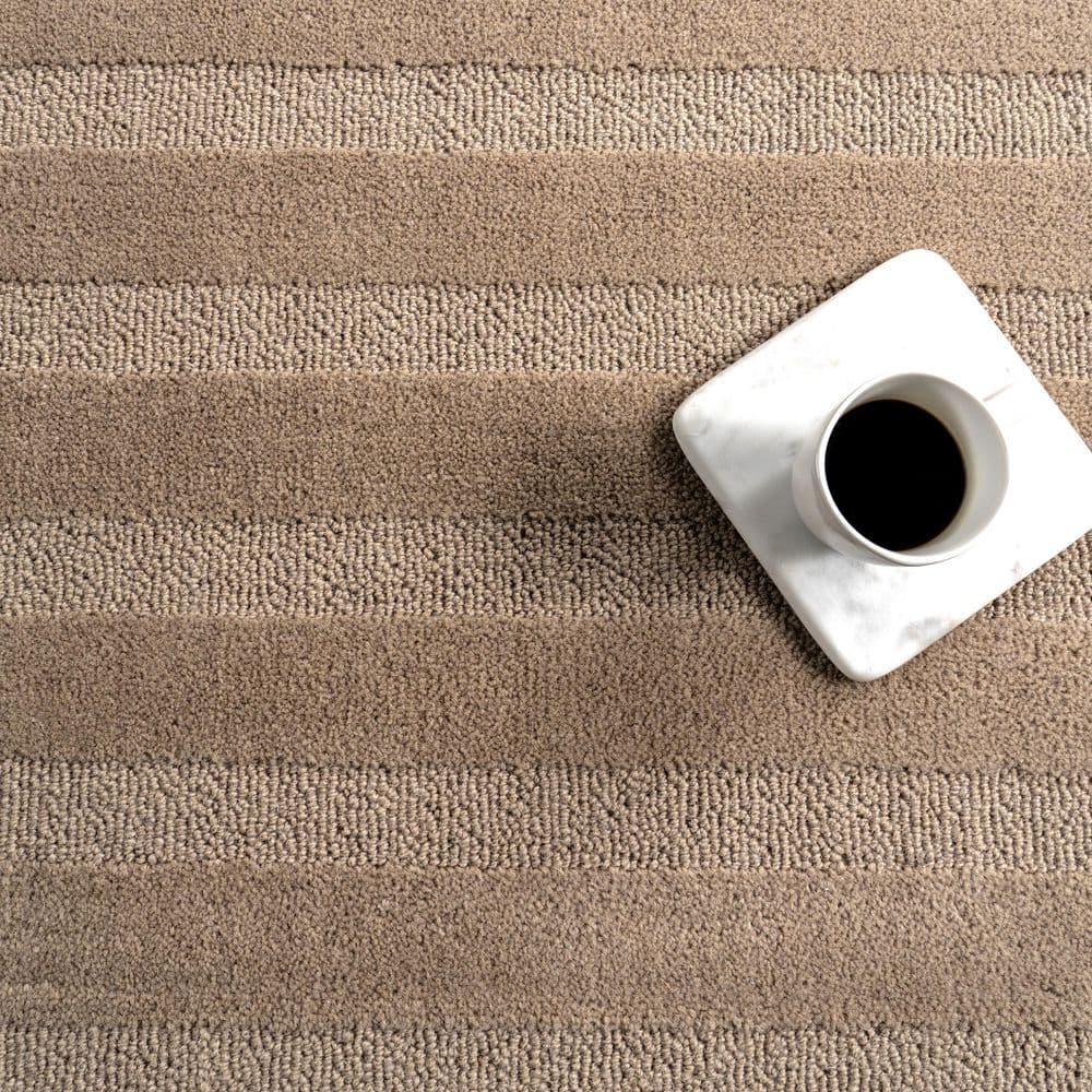 Ebern Designs Vestry Striped Wool Area Rug