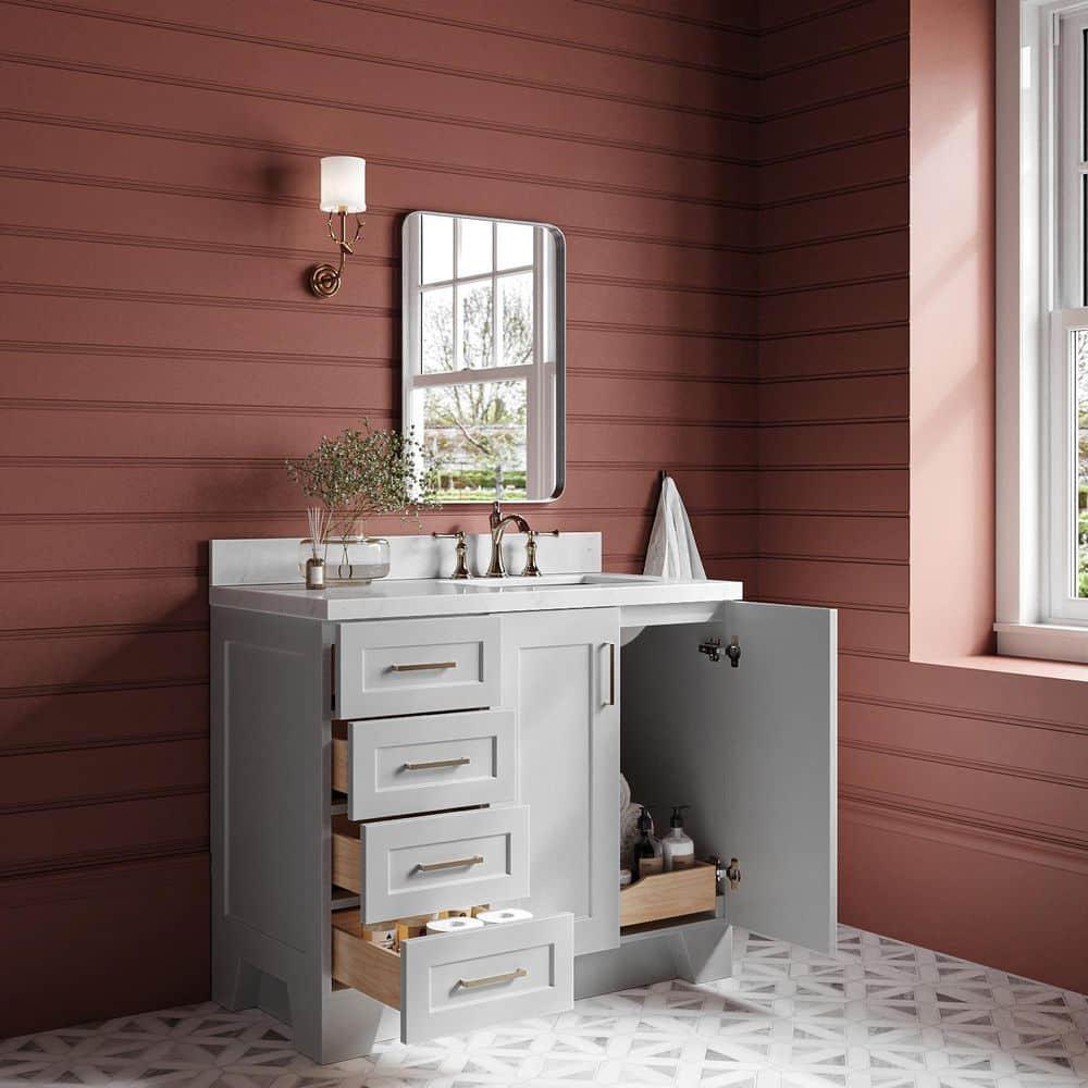 ARIEL Taylor 42 in. W x 21.5 in. D Bath Vanity Cabinet Only in Grey