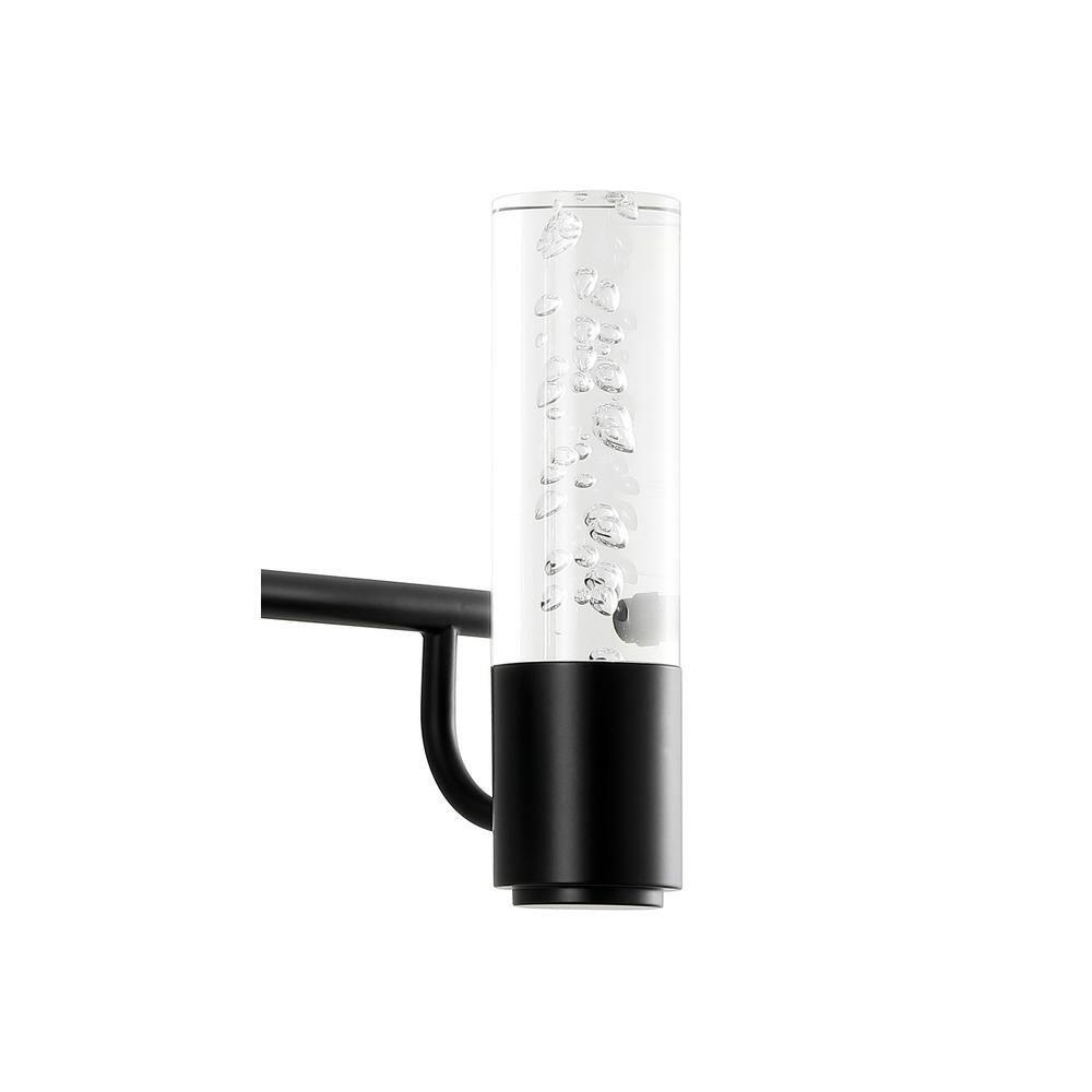 Bolha 18" 3-Light Minimalist Modern Bubble Acrylic/Iron Integrated LED Vanity Light, Black