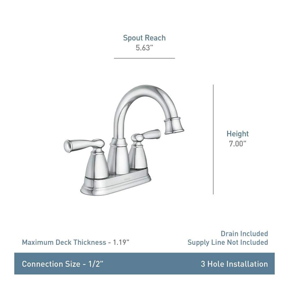 Moen Moen Banbury 4 in. Centerset Double Handle Bathroom Faucet 84943BRB