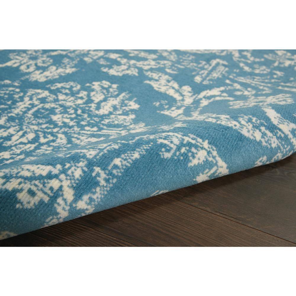 Nourison Jubilant 5'3" x 7'3" (5' x 7') Blue Area Rug Farmhouse Vintage Damask by Nourison