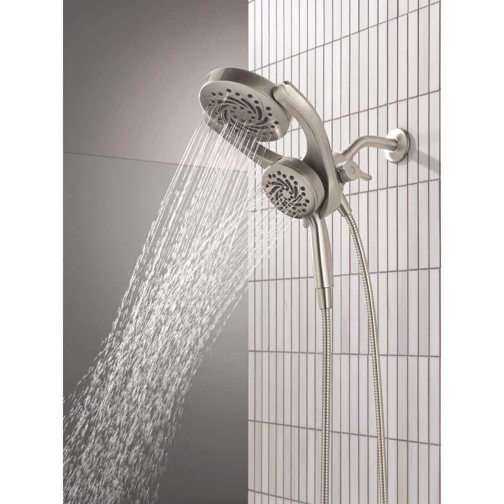 5-Setting HydroRain 2-in-1 Dual Shower Head with ProClean Spray