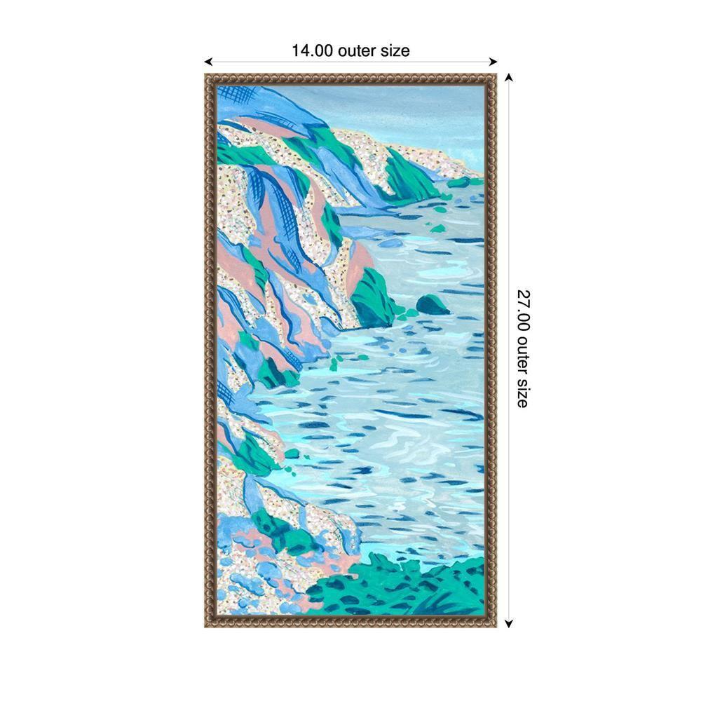 Amanti Art 14"x27" Ideal Vacation II by Melissa Wang Framed Canvas Wall Art Print