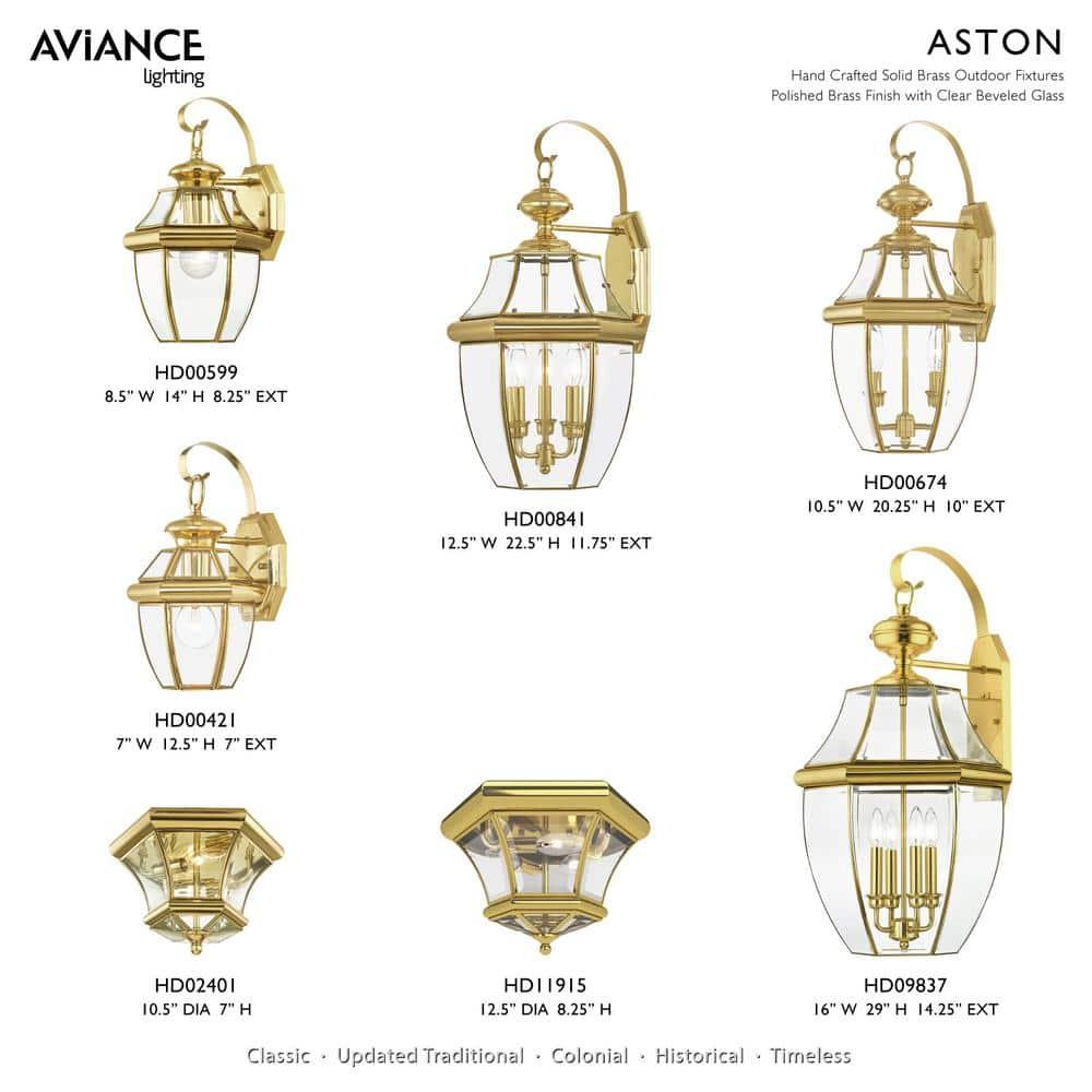 Livex Lighting Monterey 3 - Light Wall Light in  Polished Brass