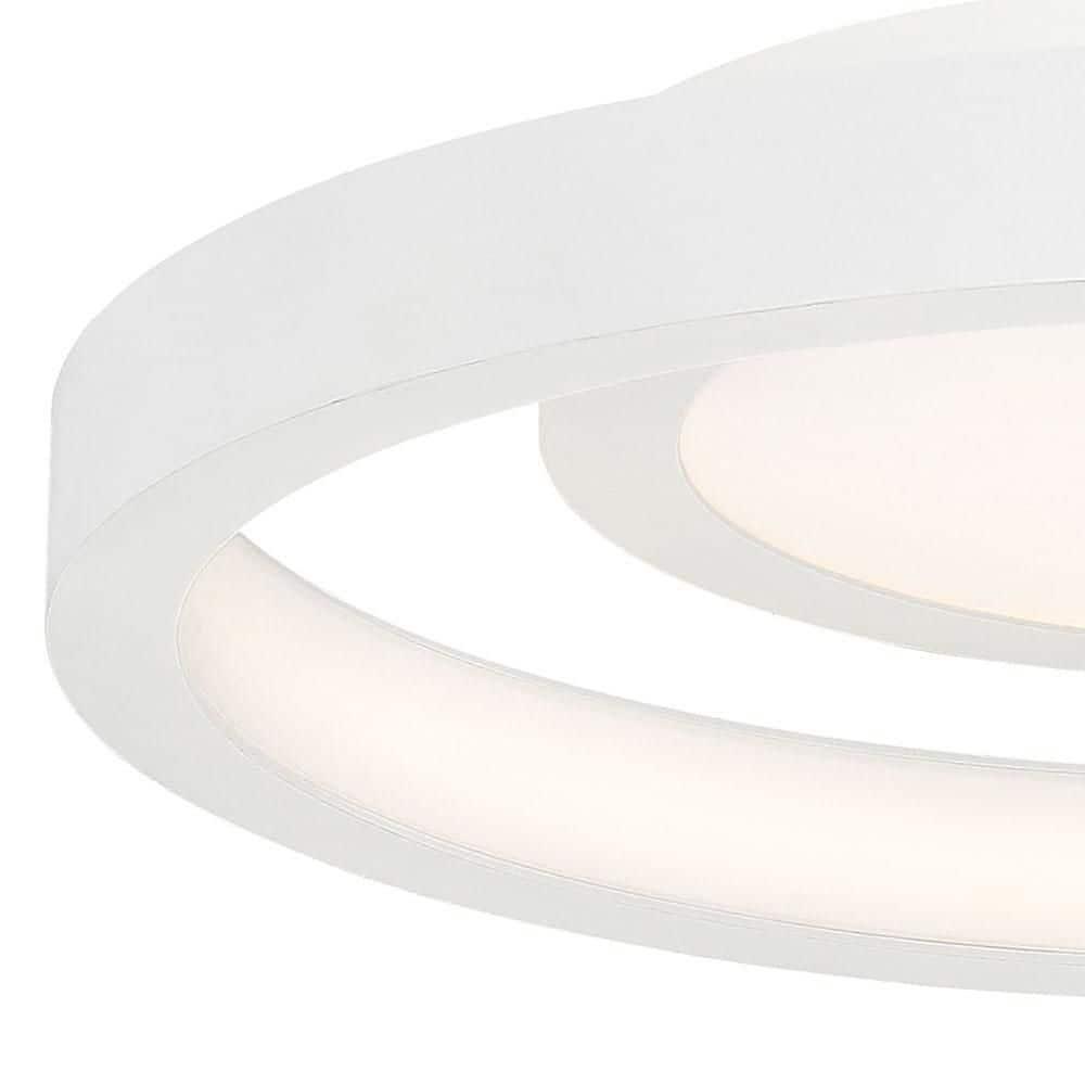 George Kovacs Knock Out 14" Wide White LED Modern Ceiling Light