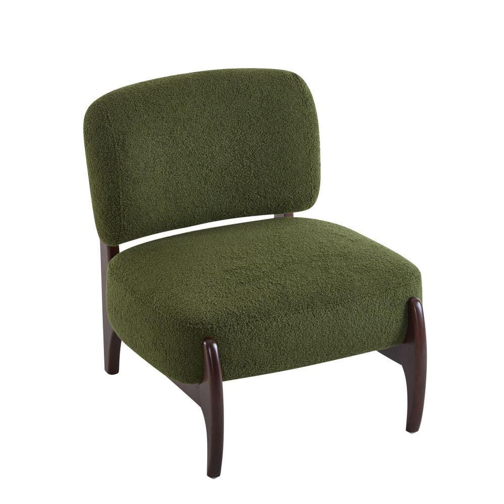NFusion Kalel 25.5" Modern Boucle Accent Chair With Solid Wood Frame