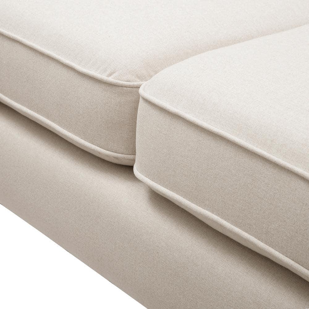 Jack 84" Tufted Tuxedo Sofa Double Cushion Sky Neutral