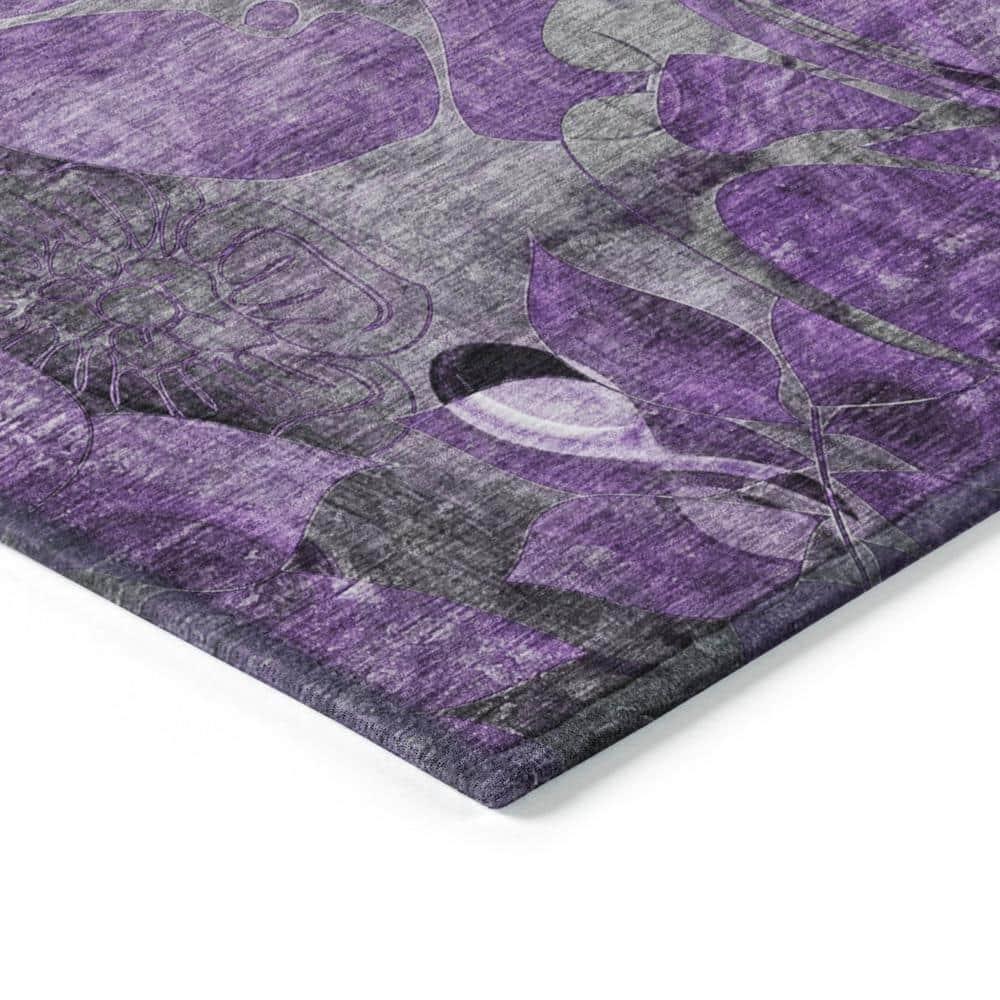 Chantille ACN558 Purple 1 ft. 8 in. x 2 ft. 6 in. Machine Washable Indoor/Outdoor Geometric Area Rug