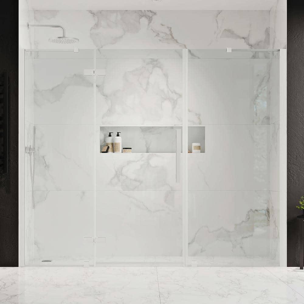 Endless Tampa 87" W x 72" H Alcove Frameless Shower Kit, Door, 2 Panel