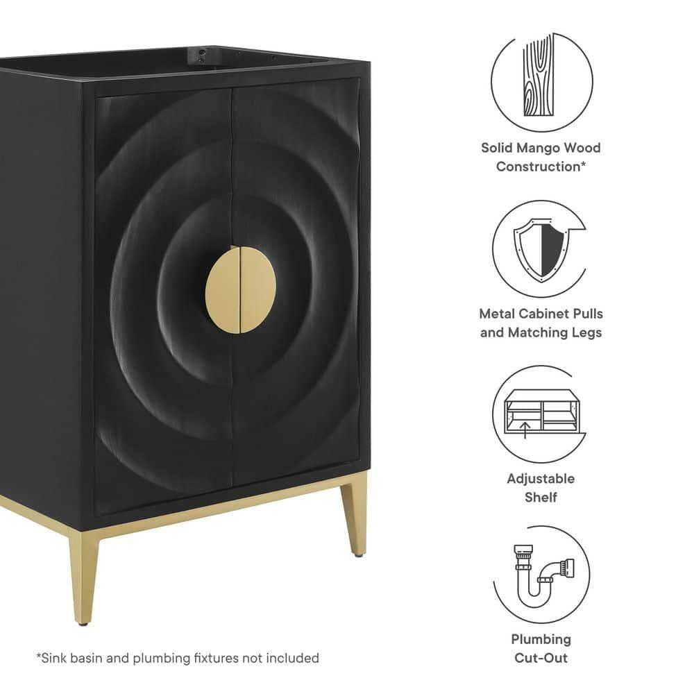 Modway Beau 24" Bathroom Vanity Cabinet (Sink Basin Not Included) In Black