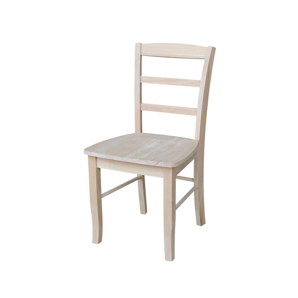 Set of 2 Madrid Ladderback Chairs Unfinished - International Concepts