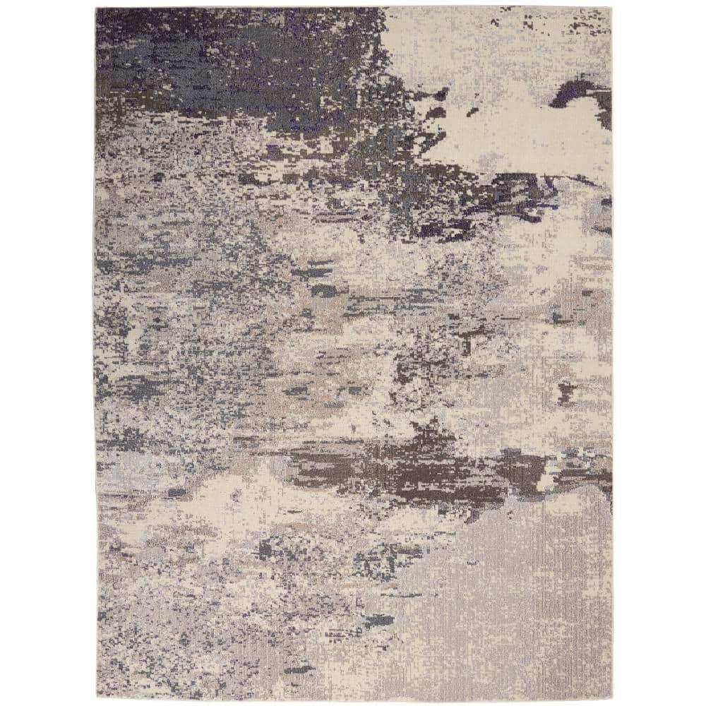 Nourison Celestial CES02 Indoor only Area Rug - Ivory/Grey 10' x 14'