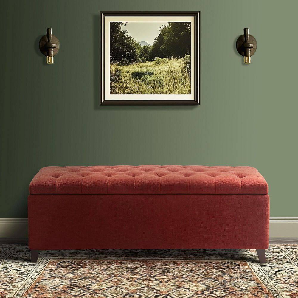 1 Polyester Upholstered Storage Bench