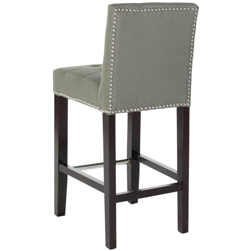 Thompson 23.9" Counter Stool with Silver Nail Heads - Seamist - Safavieh