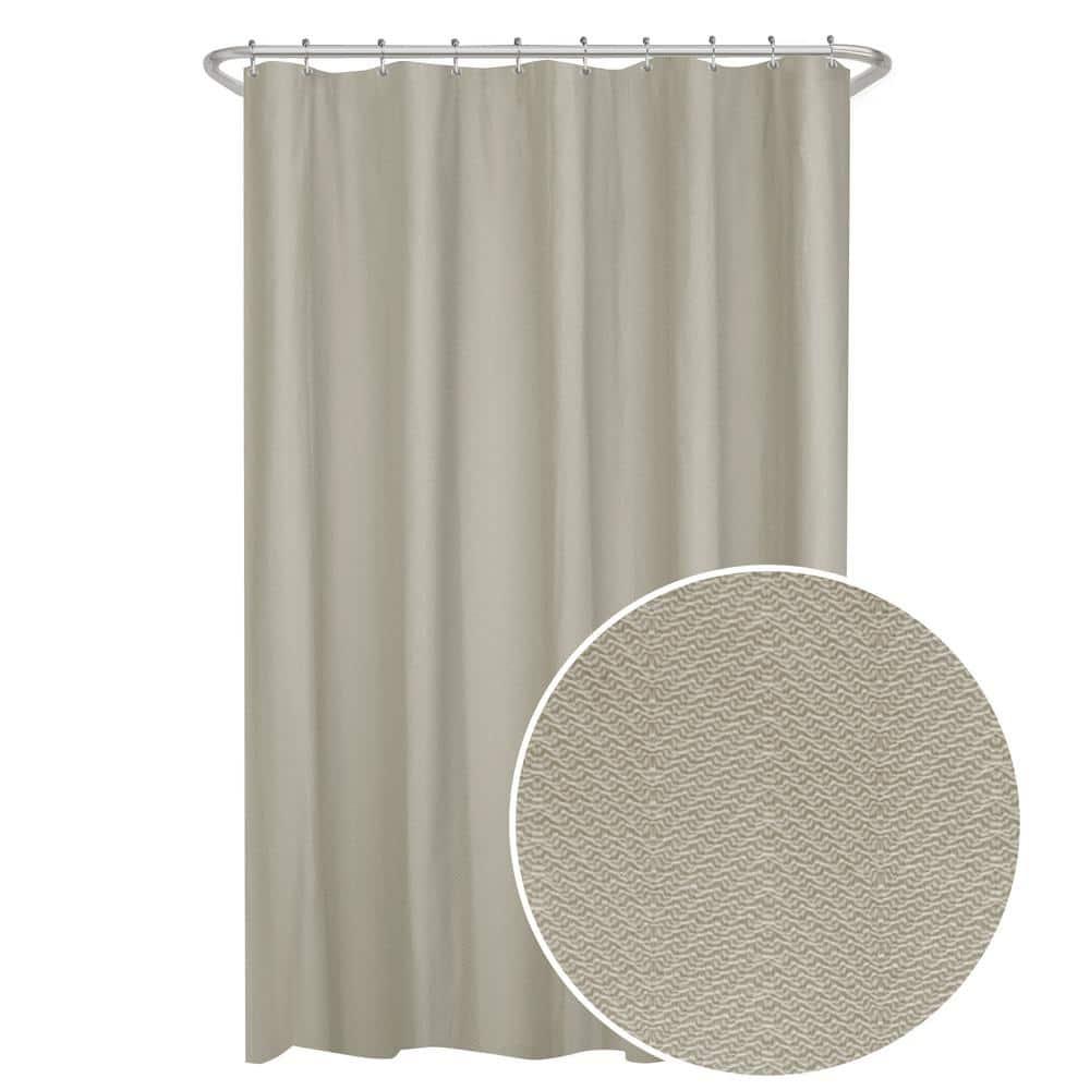 Maytex  Herringbone Ultimate Waterproof Fabric Shower Curtain or Liner Linen