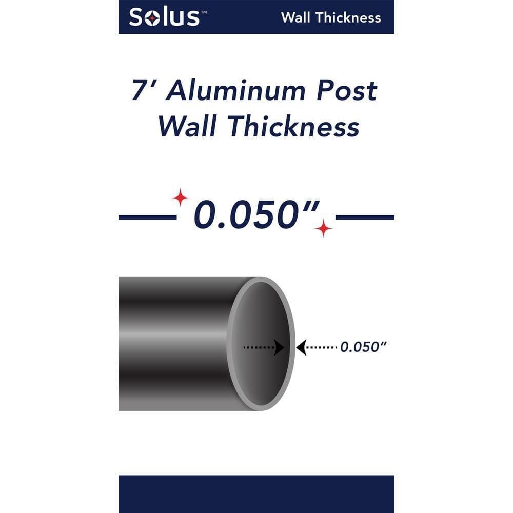 Solus 8-320NCA Direct Burial Lamp Post with Dusk To Dawn Photo Sensor, Fits 3" Post Top Fixtures, Includes Inlet Hole