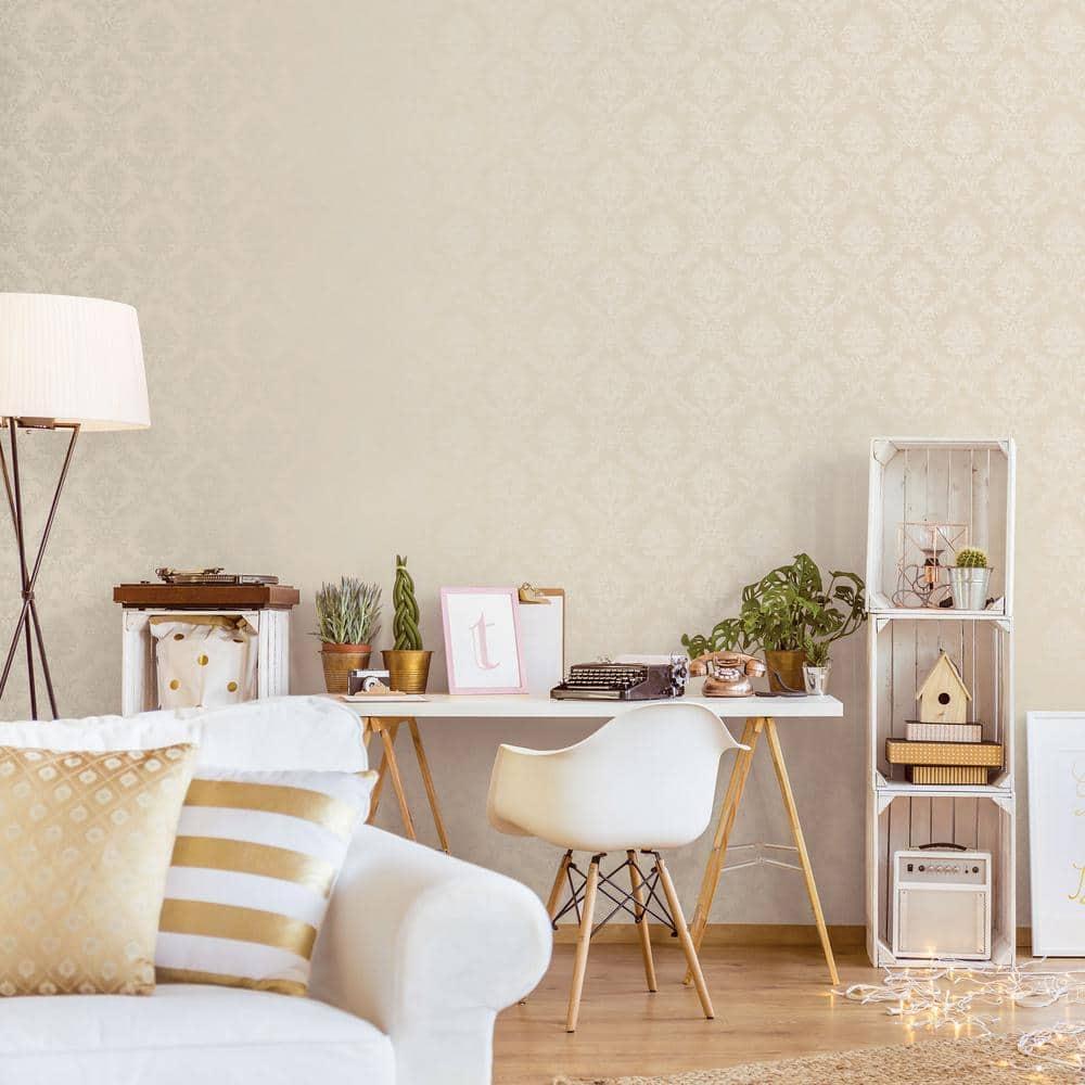Patton Wallcovering Document Damask Wallpaper