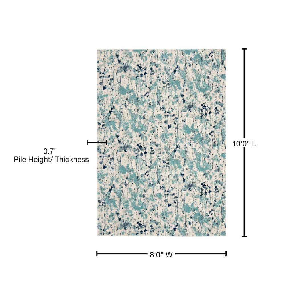 Evoke EVK284 Power Loomed Indoor Area Rug - Ivory/Blue - 8'x10' - Safavieh