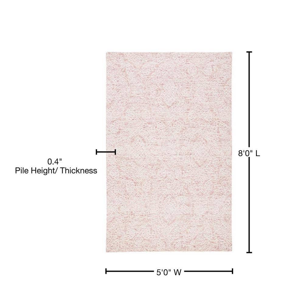 Metro MET998 Hand Tufted Indoor Area Rug - Pink/Ivory - 5'x8' - Safavieh