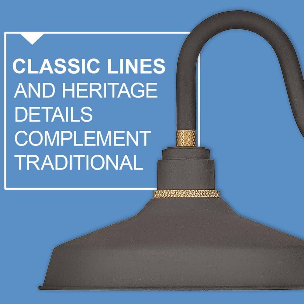 1 Light Small Outdoor Gooseneck Barn Light Traditional And Industrial Style 9.5 Inch Wide By 9.25 Inch High-Textured Black Finish Hinkley Lighting