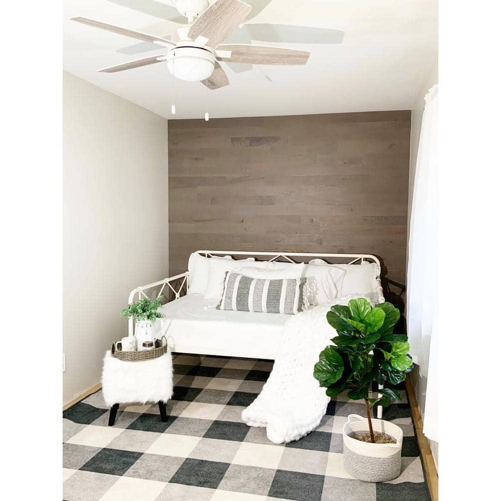 TIMBERCHiC 100% Wood Wall Planks - Made in USA - Peel-and-Stick Wall Panels for Interior Decor - Premium Smooth Finish - DIY Adhesive Wall Panels, Slate (4" x 20 Sq Ft)