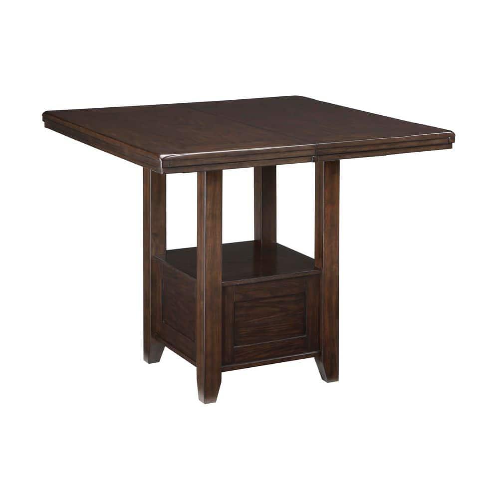 Counter Height Extendable Dining Table Dark Chestnut - Signature Design by Ashley: Removable Leaf, Seats 6, Wood Veneer