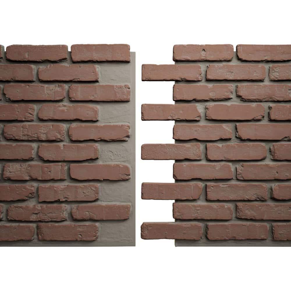 Ekena Millwork EverStone Aged Brick Faux Brick Panel
