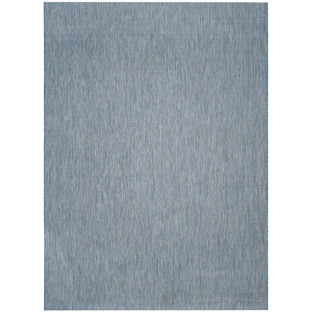 Courtyard CY8022 Power Loomed Indoor and Outdoor Area Rug - Navy/Grey - 8'x11' - Safavieh
