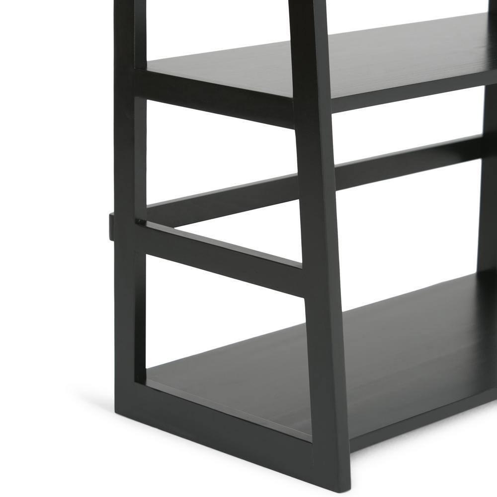 Simpli Home Acadian 30"W Solid Wood 5 Shelf Ladder Bookcase with Open Shelves