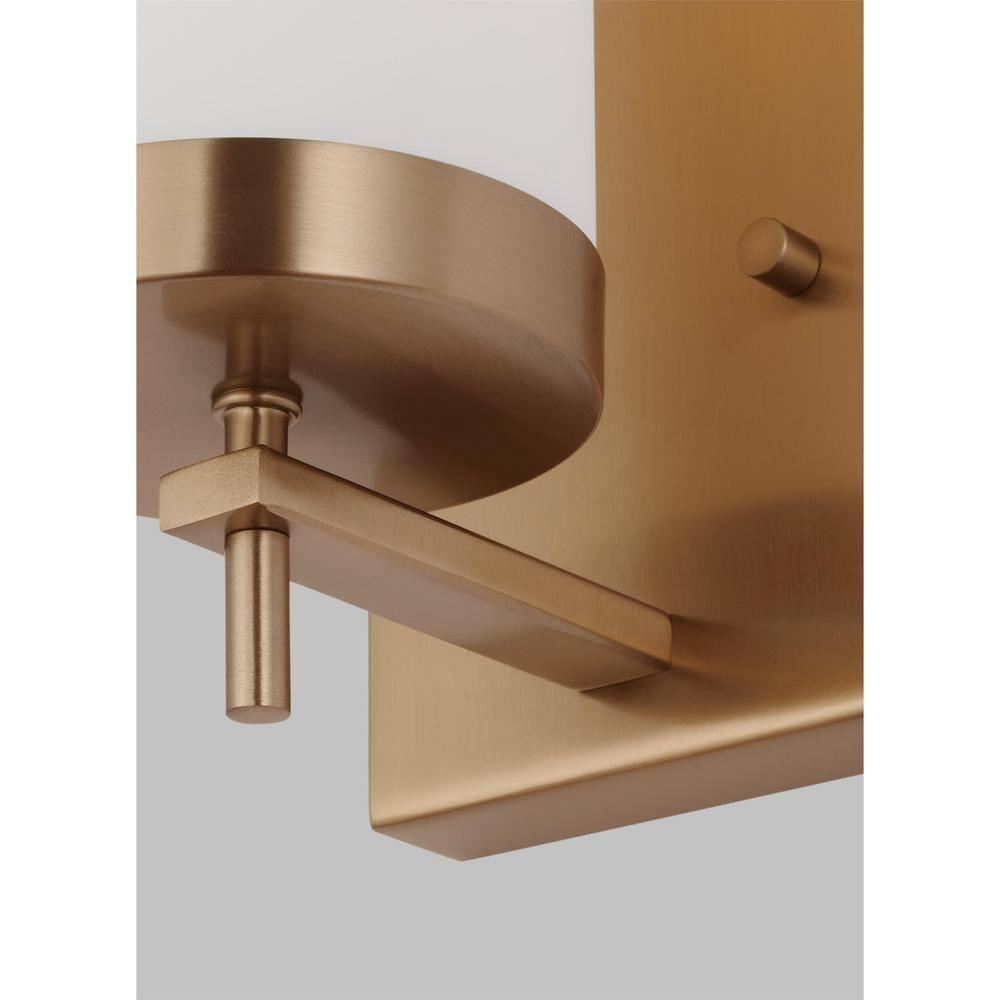 Zire Outdoor Dimmable Wall Sconce in Satin Brass and Black