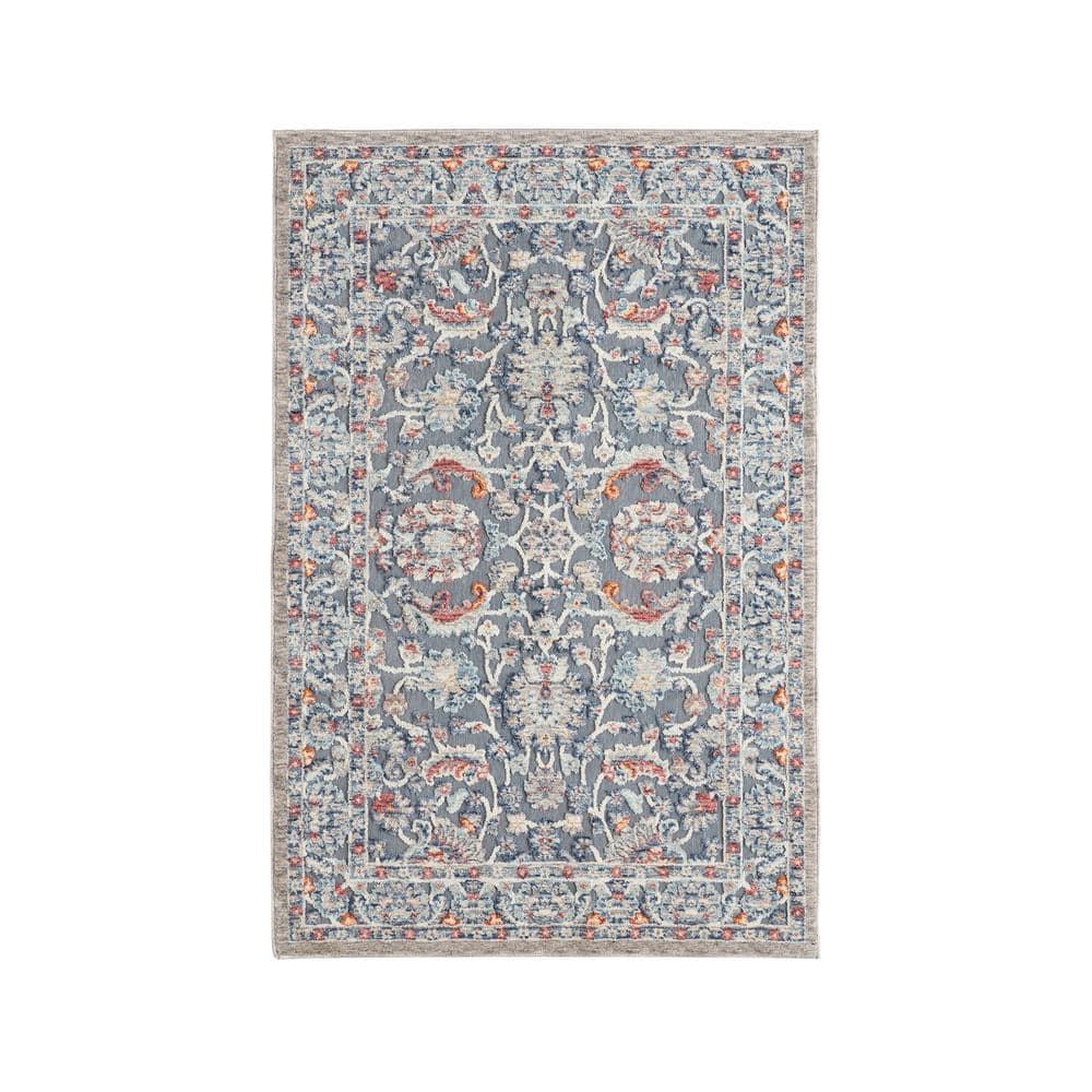 Laura Ashley Turkish Mystic Chenille Medallion Area Rug_Navy/Navy