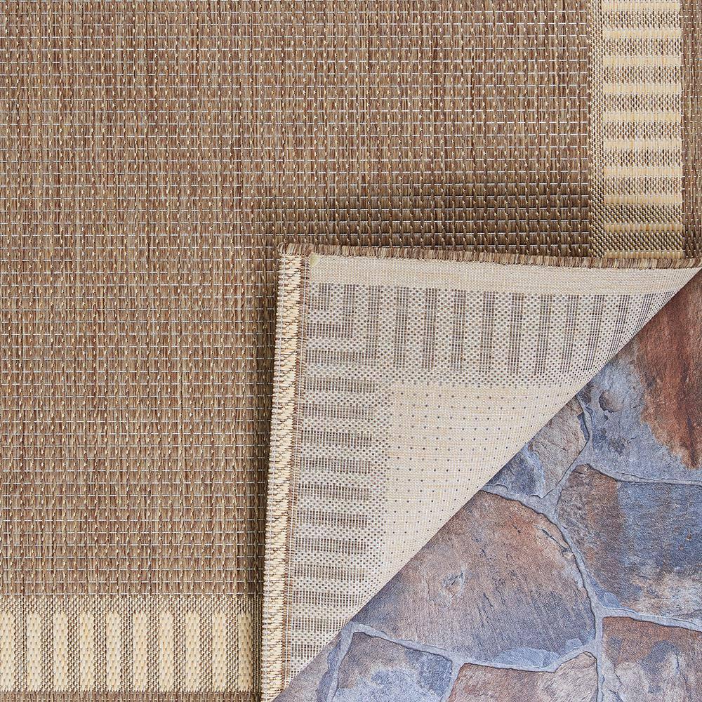 Couristan Recife Wicker Stitch Area Rug, 8'6" x 13', Cocoa-Natural