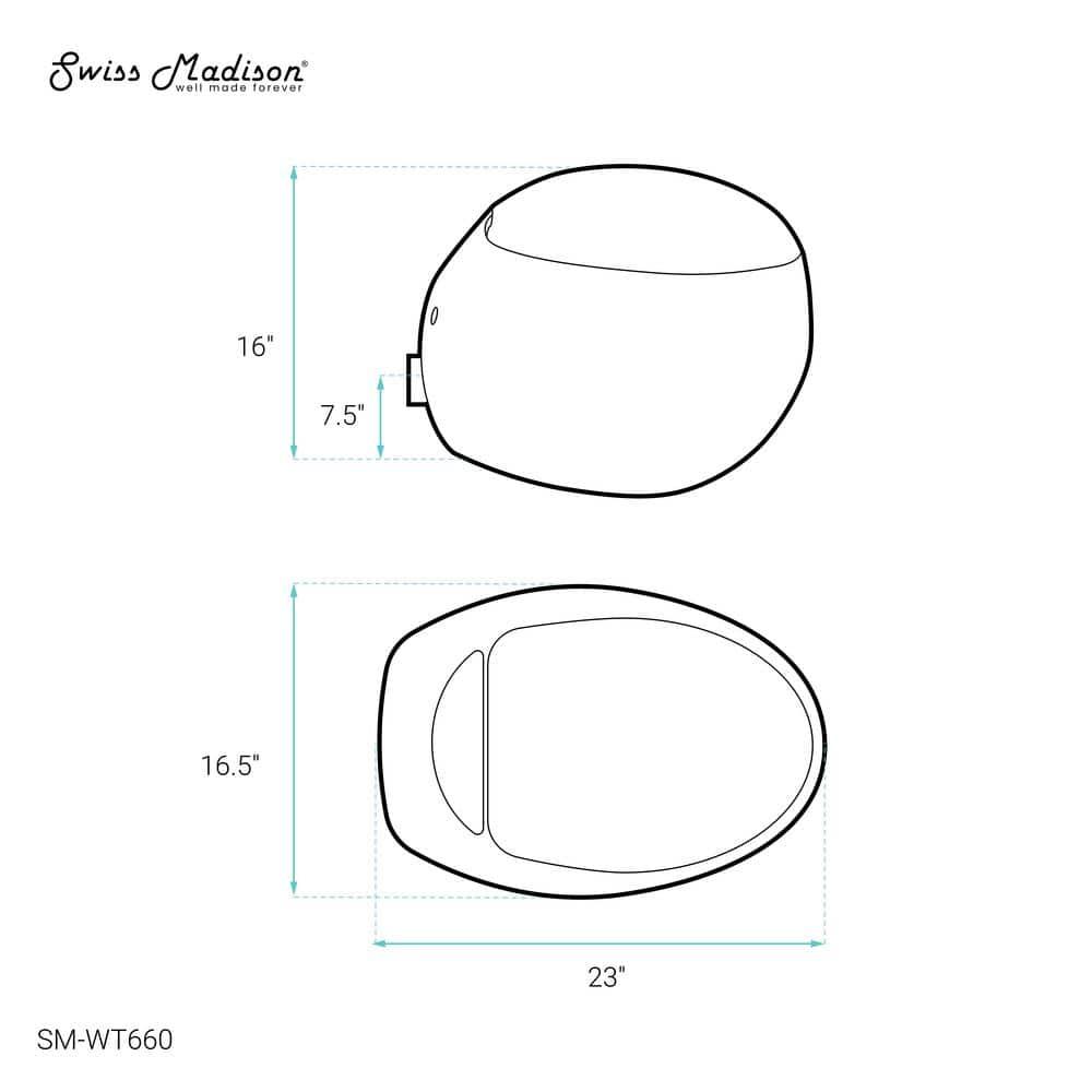 Swiss Madison SM-WT660 Plaisir Wall-Hung Elongated Toilet Bowl