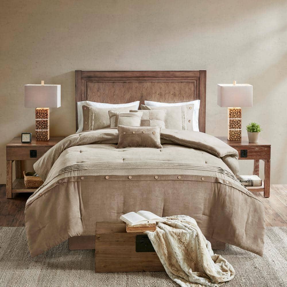 Madison Park Boone 7 Piece Faux Suede Comforter Set