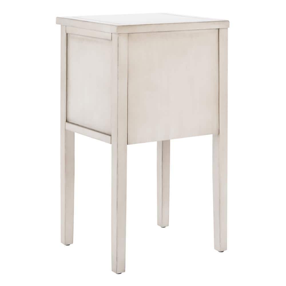 Toby Accent Table With Storage Drawers - AMH6625D - White Birch - Safavieh Couture