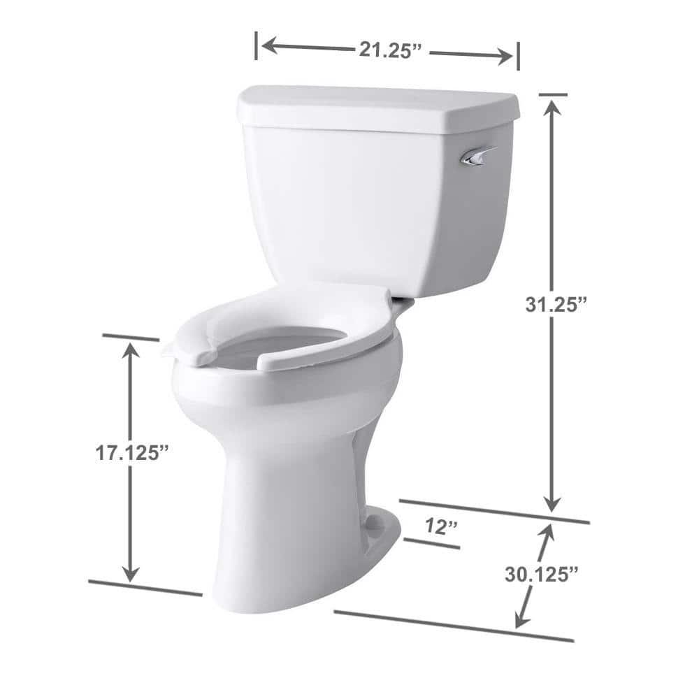 Highline Two-Piece Elongated 1.6 GPF Toilet with Pressure Lite Flush and Left-Hand Trip Lever