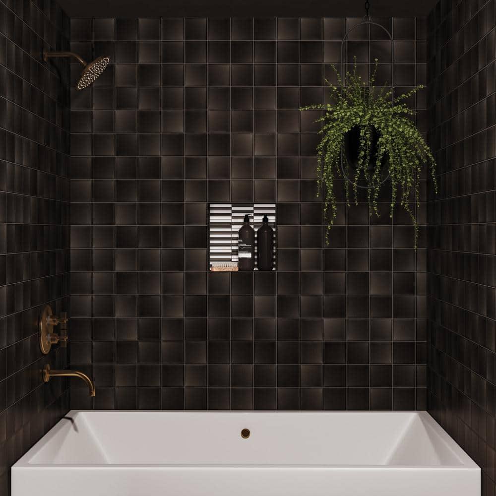 Kaikos 4" x 4" Glass Wall & Floor Tile