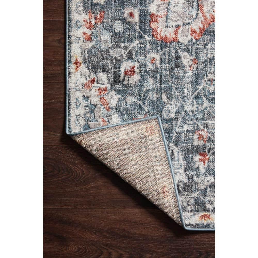 Loloi II Cassandra Collection CSN-04 Blue / Rust Oriental Area Rug 6'-7" x 9'-3"
