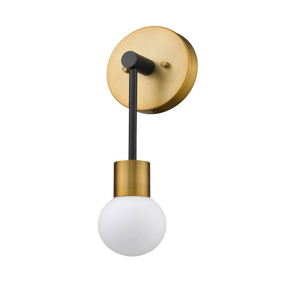 Z-Lite Neutra 1 - Light Wall Light in  Matte Black/Foundry Brass