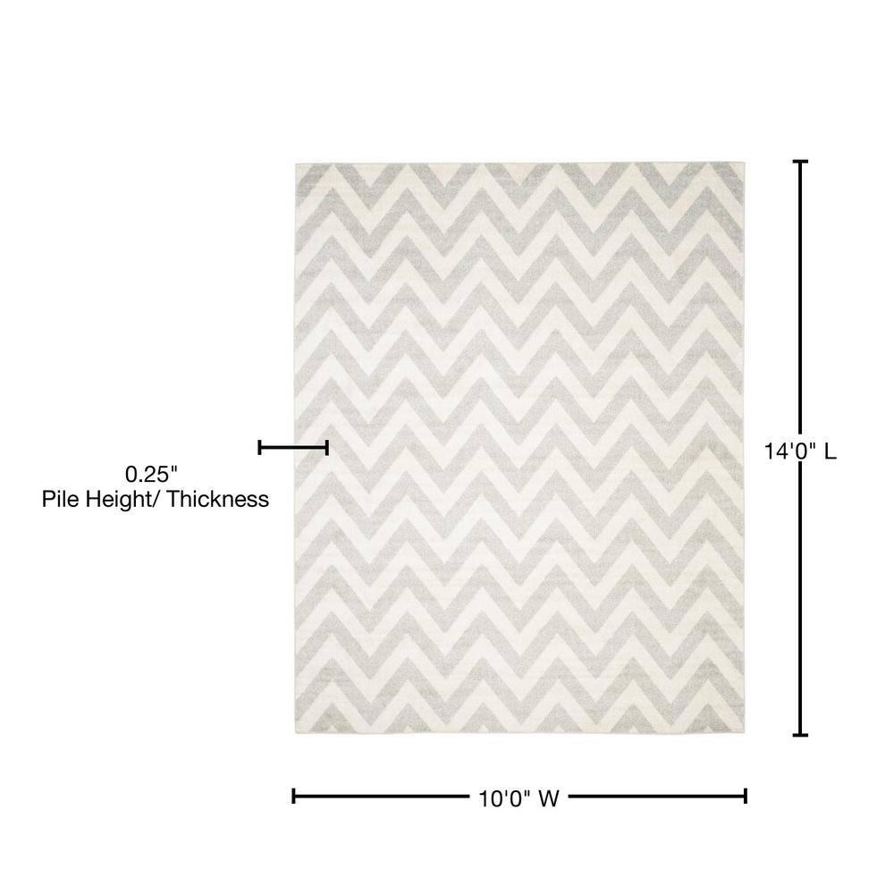 Amherst AMT419 Power Loomed Indoor Area Rug - Light Grey/Beige - 10'x14' - Safavieh